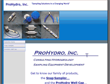 Tablet Screenshot of prohydroinc.com